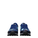Blue Leather Athletic Sneakers
