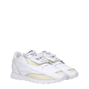 White Leather Athletic Sneakers