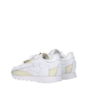 White Leather Athletic Sneakers