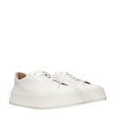 White Leather Platform Sneakers