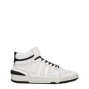 White Leather High Top Sneakers