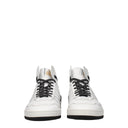 White Leather High Top Sneakers