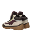 Beige Leather Ankle Boots