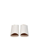 White Leather Platform Sandals