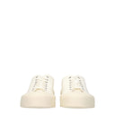 Beige Fabric Low Top Sneakers
