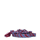 Blue Fabric Flat Sandals