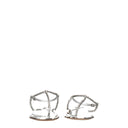 Gray Leather Flip-Flop Sandals