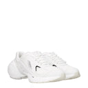 White Fabric Athletic Sneakers