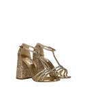 Gold Plastic Platform Sandals
