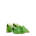 Green Plexiglass Platform Sandals