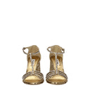Gold Plastic Platform Sandals