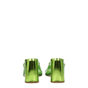 Green Plexiglass Platform Sandals