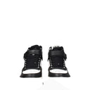 Black Leather High Top Sneakers