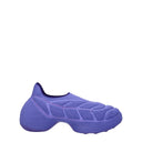 Purple Fabric Slip-On Loafers