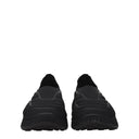 Black Fabric Slip-On Loafers