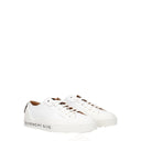 White Leather Low Top Sneakers