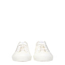 Beige Fabric Low Top Sneakers
