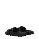 Black Leather Slippers