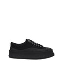Black Fabric Chunky Sneakers