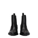 Black Leather Ankle Boots