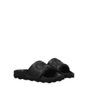 Black Leather Slippers
