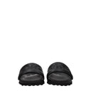 Black Leather Slippers