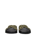 Black Fabric Slippers