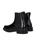 Black Leather Ankle Boots