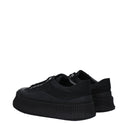 Black Fabric Platform Sneakers