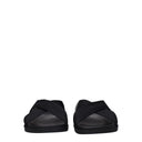 Black Fabric Slippers