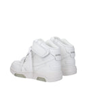 White Leather High Top Sneakers