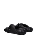 Black Leather Slippers
