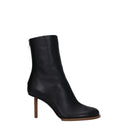 Black Leather Ankle Boots
