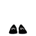 Black Velvet Slip-On Loafers