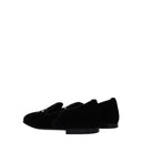 Black Velvet Slip-On Loafers
