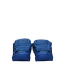 Blue Leather Low Top Sneakers