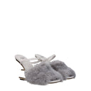 Gray Mink Slippers
