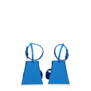 Blue Satin Stiletto Heel Sandals