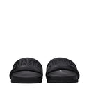 Black Leather Slippers