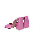 Pink Leather Platform Sandals