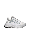 White Fabric Athletic Sneakers
