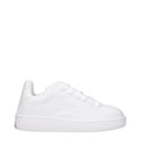 White Leather Low Top Sneakers
