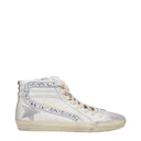 White Leather High Top Sneakers
