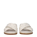 Beige Leather Slippers