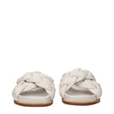 Beige Leather Slippers