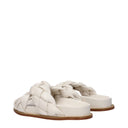 Beige Leather Slippers