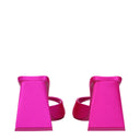 Pink Satin Stiletto Heel Sandals