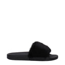 Black Cotton Slippers