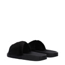 Black Cotton Slippers