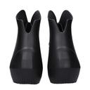 Black Cotton Wedge Sandals